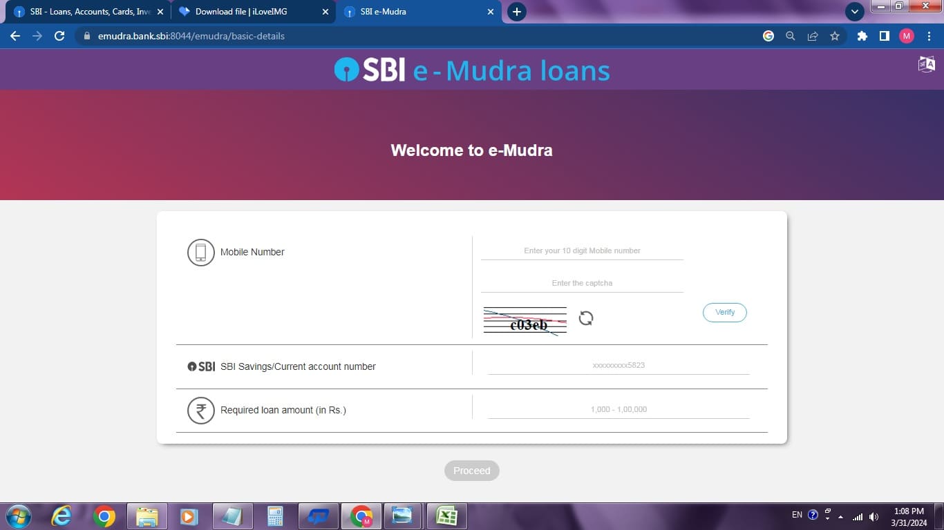 SBI e Mudra Loan 2024 Apply Online 50000