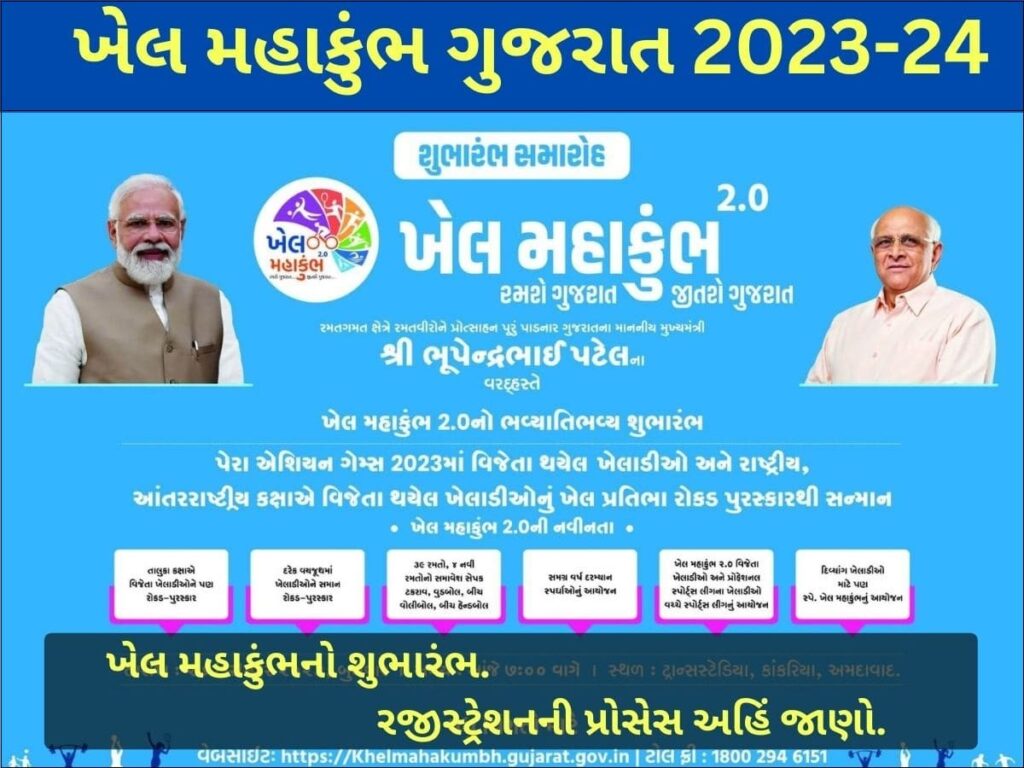 Khel Mahakumbh 2024 Registration Gujarat ખેલ મહાકુંભ 2024 રજીસ્ટ્રેશન