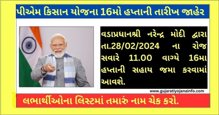 Pm Kisan 16th Installment Date 2024